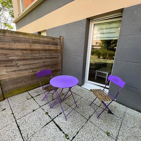 Acajou, Studio Avec Terrasse Et Parking Prive Caen Exterior foto