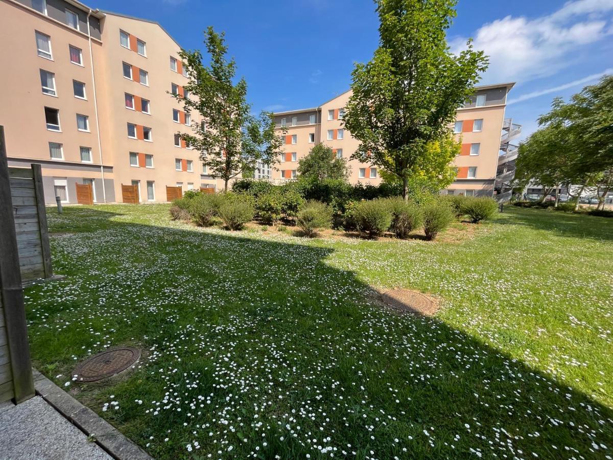Acajou, Studio Avec Terrasse Et Parking Prive Caen Exterior foto